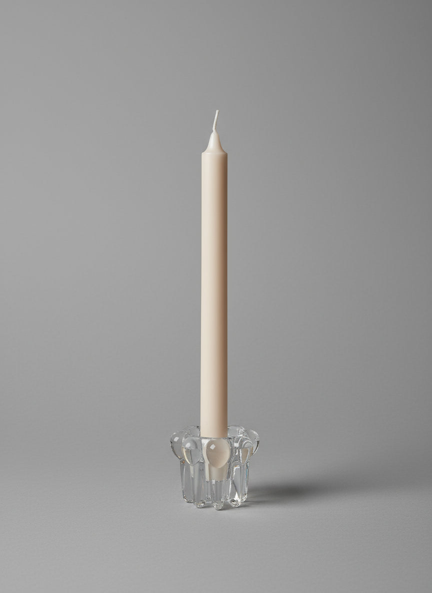 Glas ljusstake transparent