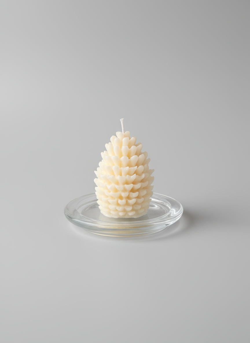 Glas ljusstake transparent